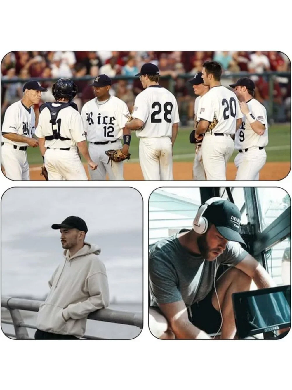 20-Pack Solid Baseball Caps - DIY Craft, Breathable, Adjustable Fit, Unisex